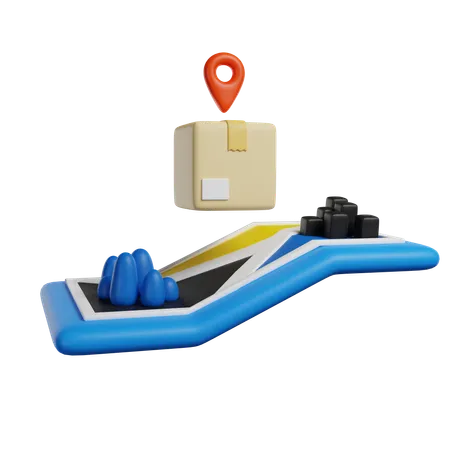 Package Location  3D Icon