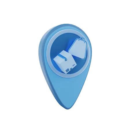 Package Location  3D Icon