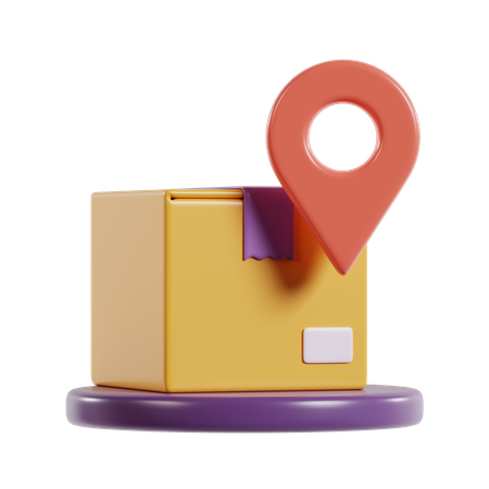 Package Location  3D Icon