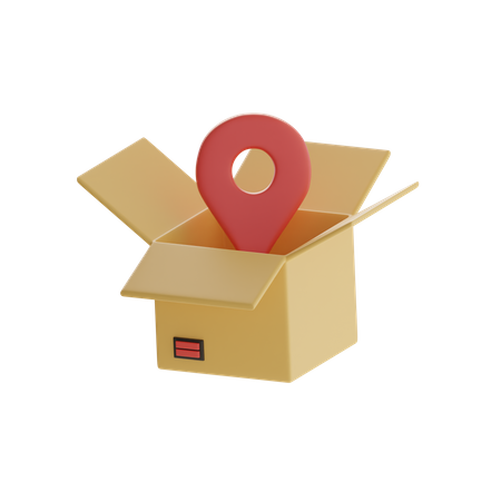 Package Location  3D Icon