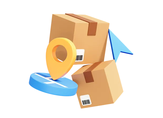 Package Location  3D Icon