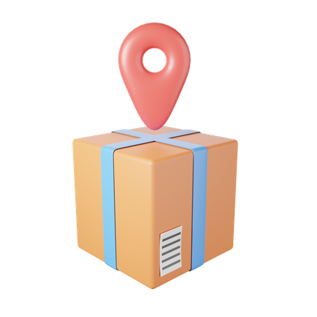 Package Location  3D Illustration