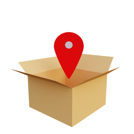 Package location  3D Illustration