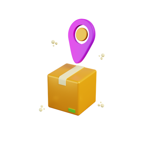 Package Location  3D Illustration