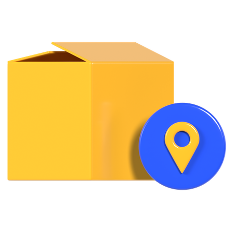 Package Location  3D Illustration