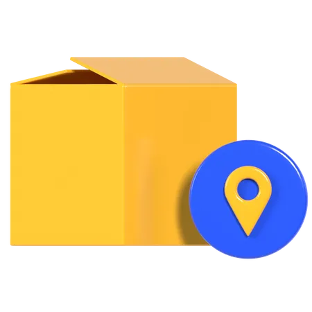 Package Location  3D Illustration