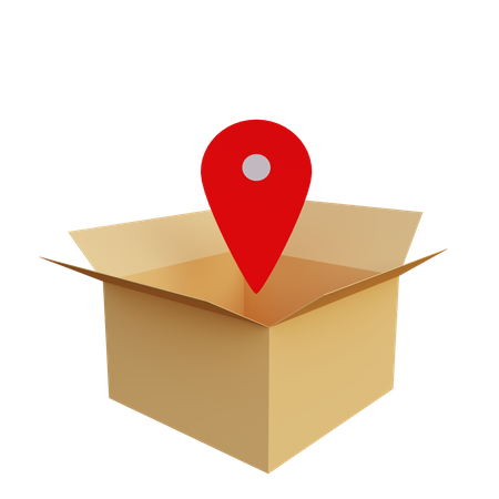 Package location 3D Illustration