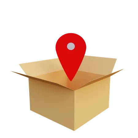 Package location  3D Illustration
