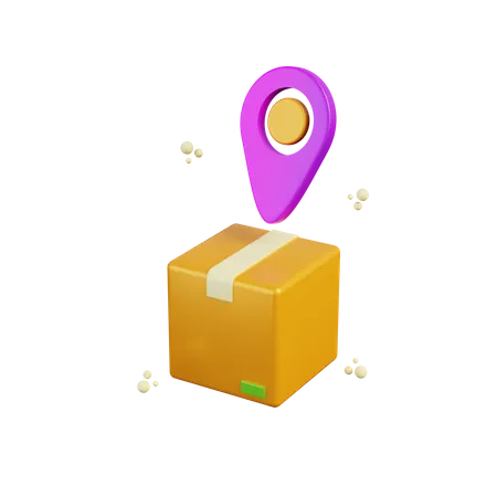 Package Location  3D Illustration