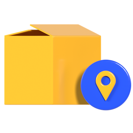 Package Location 3D Illustration