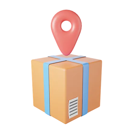 Package Location 3D Illustration