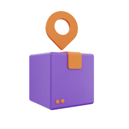 3 D Render Package Location Illustration 3D Icon