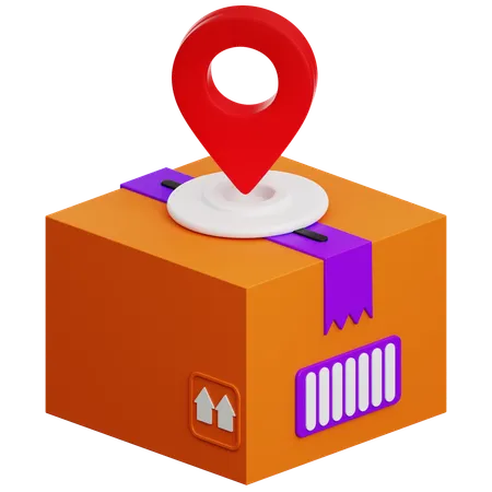 Package Location 3 D Shopping Illustration 3D Icon