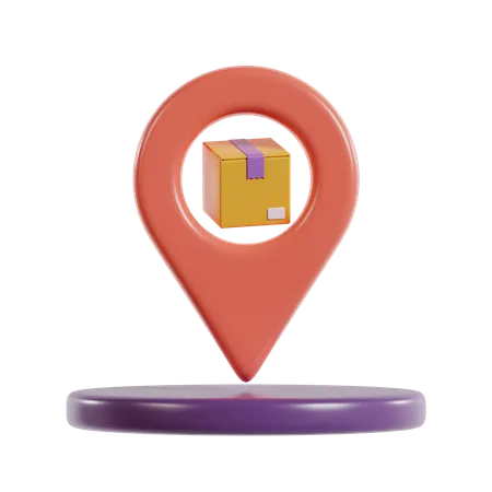 3 D Illustration Of Pickup Point Delivery Business Icon 3D Icon