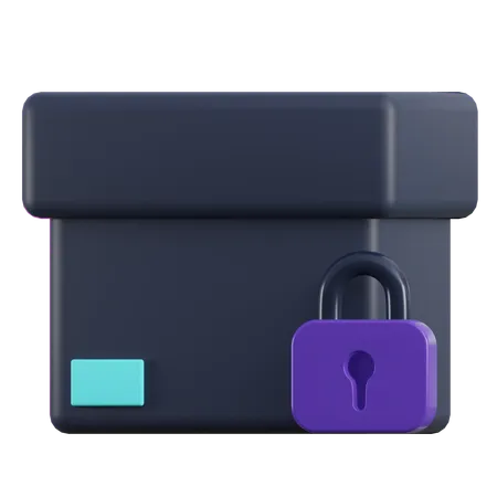 Package Lock  3D Icon