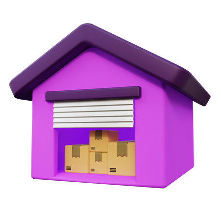 Package Logistic Warehouse 3D Icon
