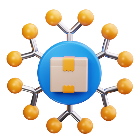 Package Network  3D Icon