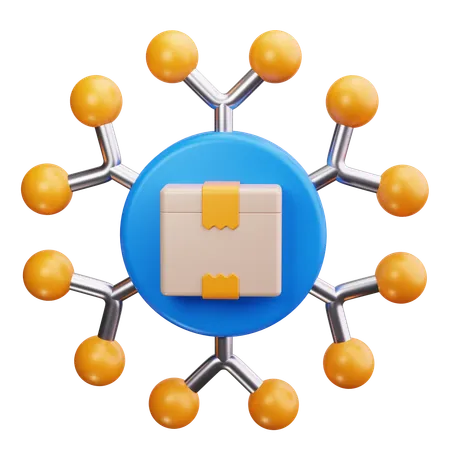 Package Network  3D Icon