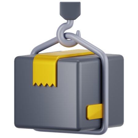 Package on Crane  3D Icon