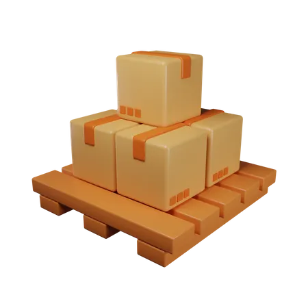 Package Pallet  3D Icon