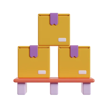 3 D Illustration Of Pallets Delivery Business Icon 3D Icon