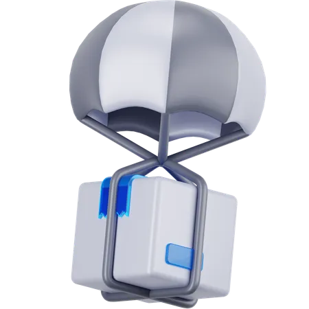 Package Parachute  3D Icon