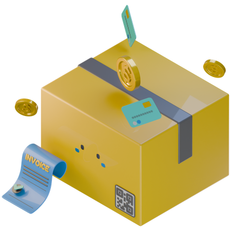 Package Payment  3D Icon