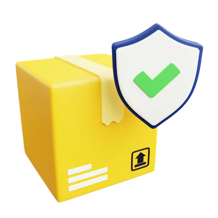 3 D Package Protection With Isolated Background 3D Icon