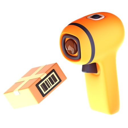 Package Qr Scanning  3D Icon