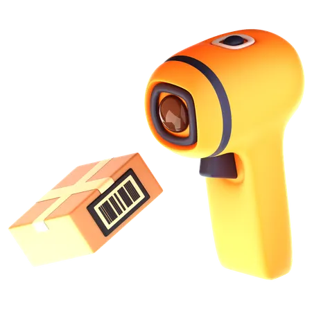 Package Qr Scanning  3D Icon