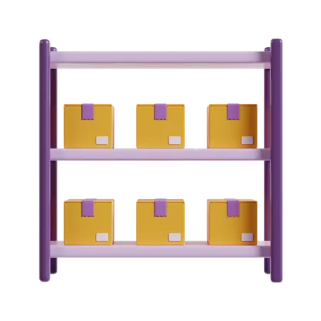 Package Rack  3D Icon