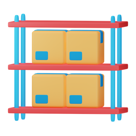 Package Rack  3D Icon