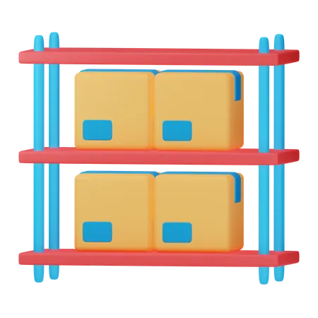 Package Rack 3 D Delivery Service 3D Icon