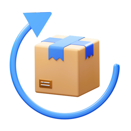 Package return  3D Icon