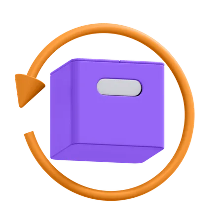 An Icon Of Package Return In 3 D Format 3D Icon
