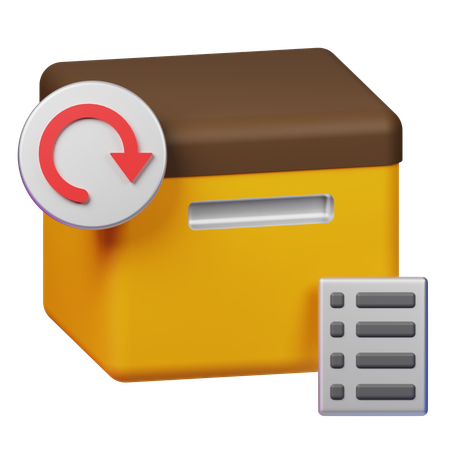 Package Return  3D Icon