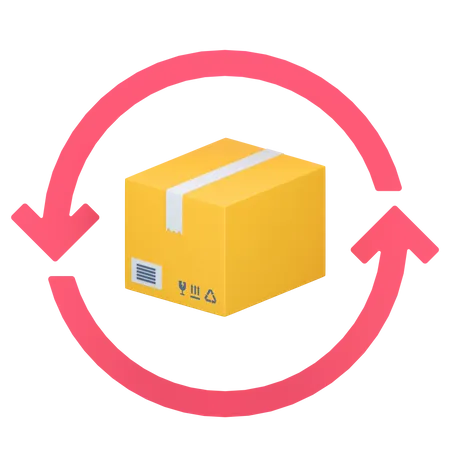 Package Return  3D Icon