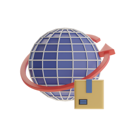 Package Return  3D Icon