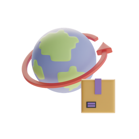 Package Return  3D Icon