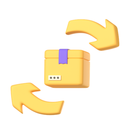 Package Return  3D Icon