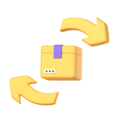 Package Return  3D Icon