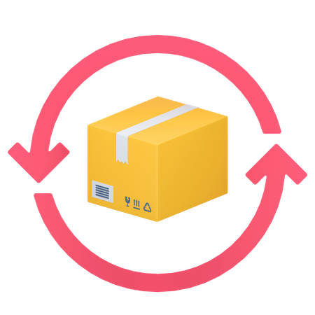 Package Return  3D Icon