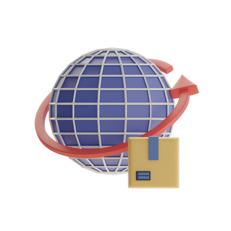 Package Return  3D Icon