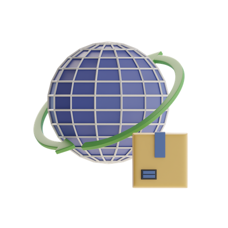 Package Return  3D Icon