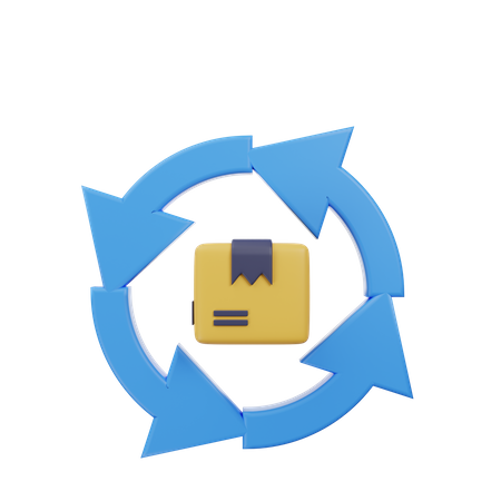 Package Return  3D Icon