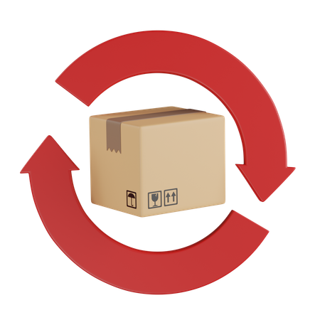 Package Return  3D Icon