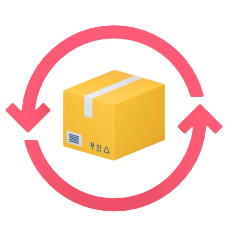 Delivery Package Return 3 D Icon Illustration 3D Icon