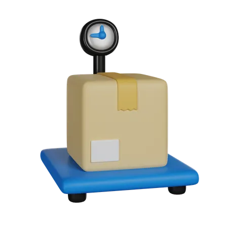 Box On Scales Delivery 3 D Render Icon 3D Icon
