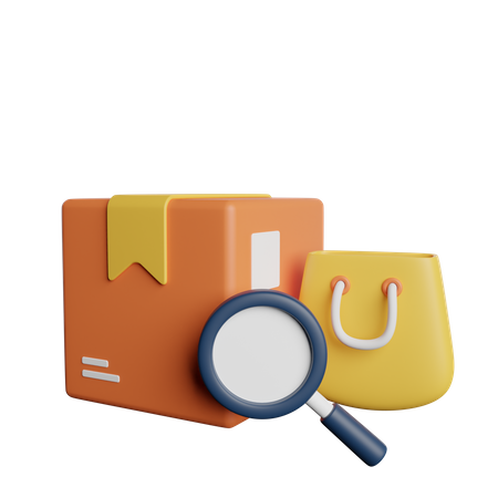 Package Searching  3D Icon