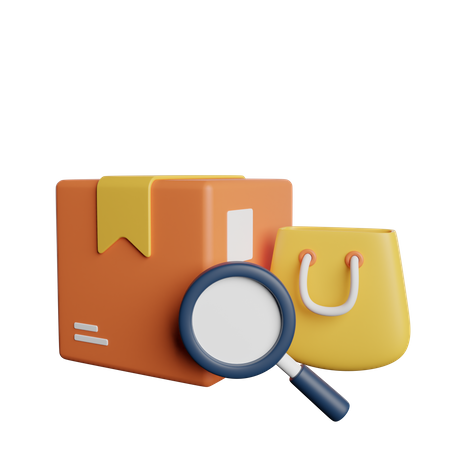 Package Searching 3D Icon